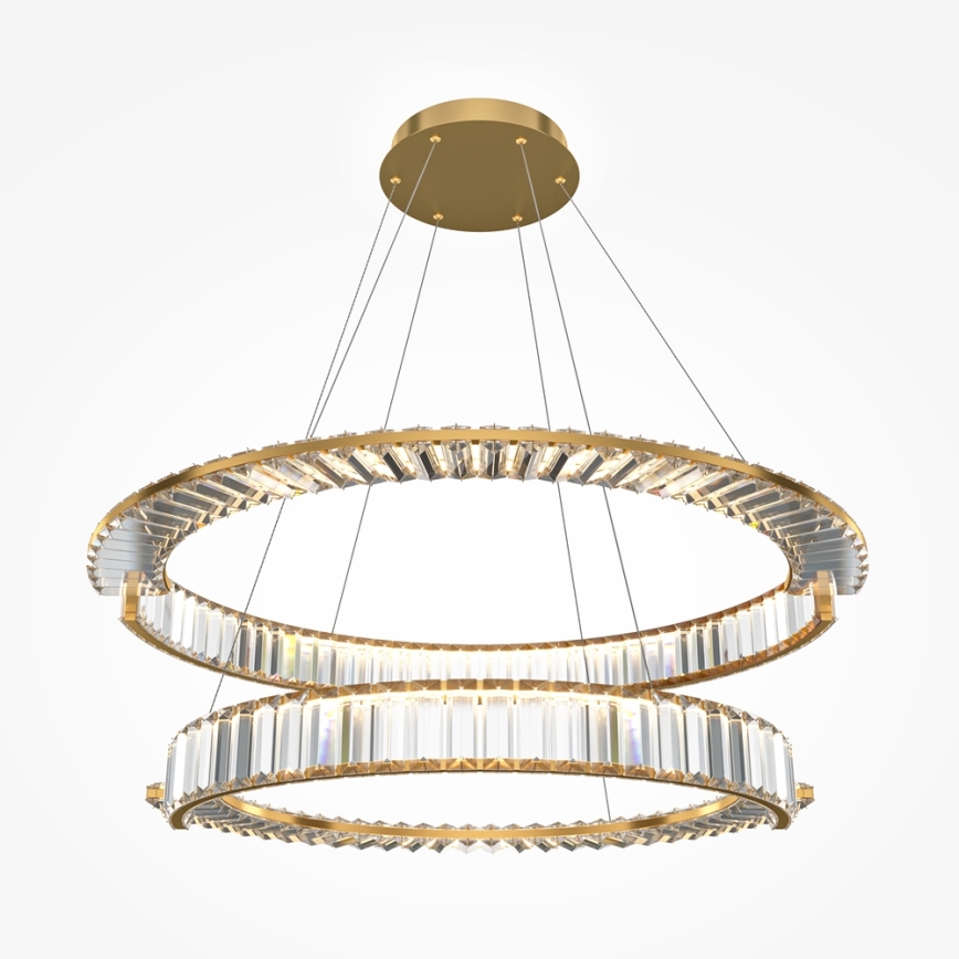 Maytoni P097PL-L90G4K - LED Luster na lanku KRONE LED/90W/230V CRI 90 pr. 80,5 cm zlatá