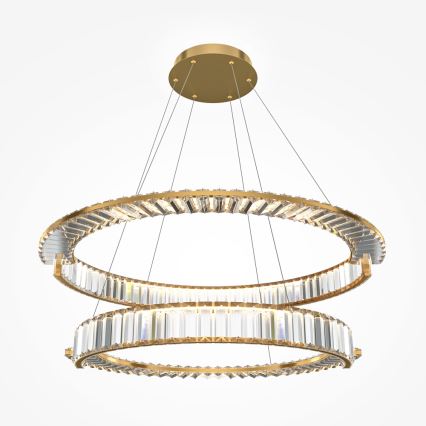 Maytoni P097PL-L90G4K - LED luster na lankách KRONE, LED/90W/230V, CRI 90, Ø 102 cm, zlatá
