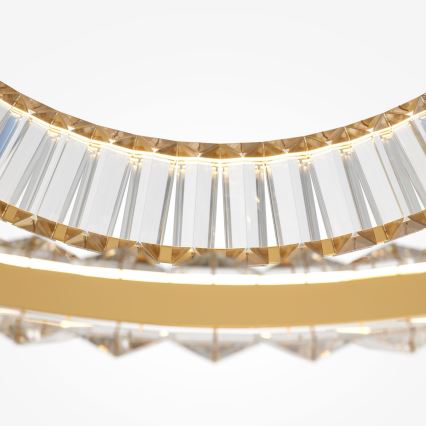 Maytoni P097PL-L90G4K - LED luster na lankách KRONE, LED/90W/230V, CRI 90, Ø 102 cm, zlatá