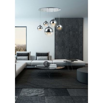 Maytoni P140-PL-170-5-N - Luster na lanku FERMI 5xE27/60W/230V lesklý chróm