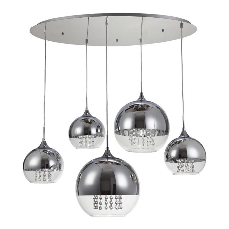 Maytoni P140-PL-170-5-N - Luster na lanku FERMI 5xE27/60W/230V lesklý chróm