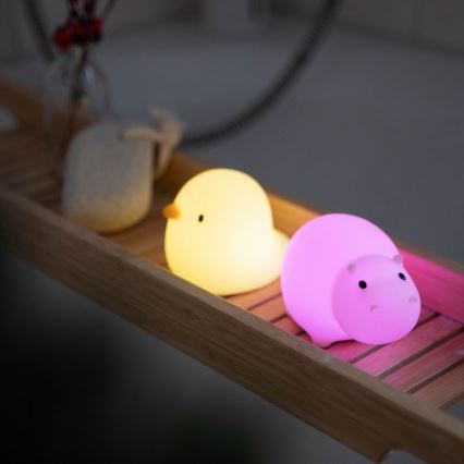 MegaLight - LED RGB Nabíjacia detská dotyková lampa do vane SWIMMY DUCK LED/5V IP67