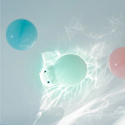 MegaLight - LED RGB Nabíjacia detská dotyková lampa do vane SWIMMY HIPPO LED/5V IP67