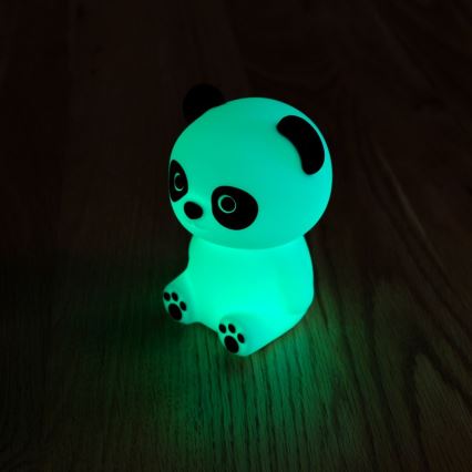 MegaLight - LED RGB Stmievateľná nabíjacia detská dotyková lampa PADDY PANDA LED/5V
