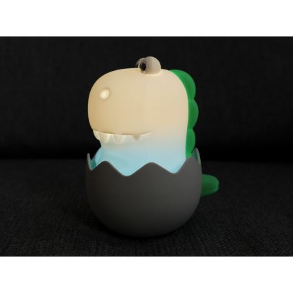 MegaLight - LED RGB Stmievateľná nabíjacia detská dotyková lampa DIGGY DINO LED/5V