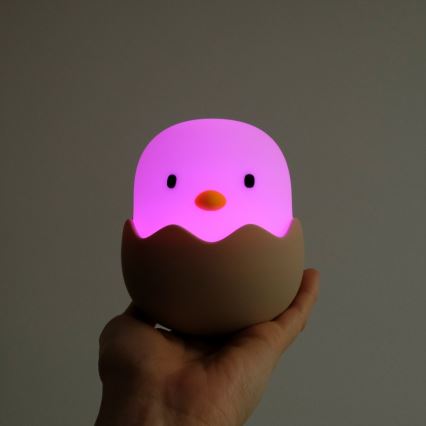 MegaLight - LED RGB Stmievateľná nabíjacia detská dotyková lampa EGGY EGG LED/5V