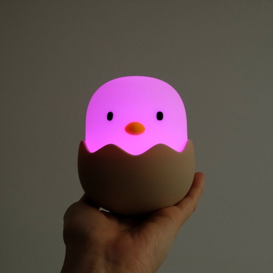 MegaLight - LED RGB Stmievateľná nabíjacia detská dotyková lampa EGGY EGG LED/5V