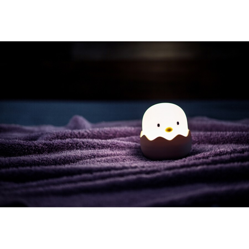 MegaLight - LED RGB Stmievateľná nabíjacia detská dotyková lampa EGGY EGG LED/5V