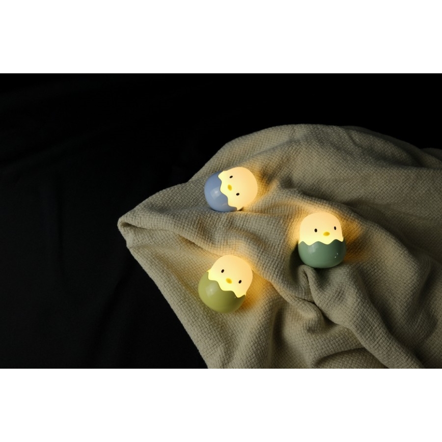 MegaLight - LED RGB Stmievateľná nabíjacia detská dotyková lampa EGGY EGG LED/5V