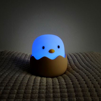 MegaLight - LED RGB Stmievateľná nabíjacia detská dotyková lampa EGGY EGG LED/5V