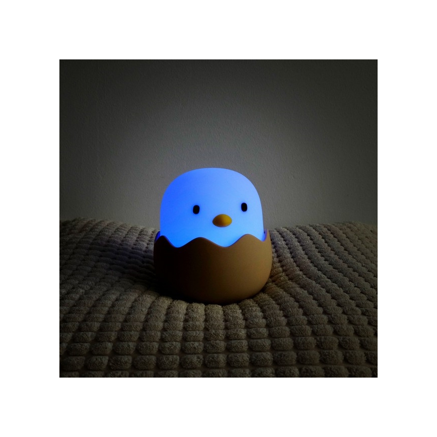 MegaLight - LED RGB Stmievateľná nabíjacia detská dotyková lampa EGGY EGG LED/5V
