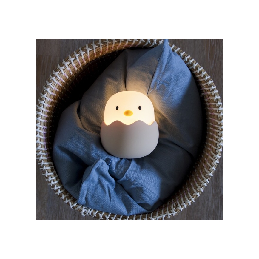 MegaLight - LED RGB Stmievateľná nabíjacia detská dotyková lampa EGGY EGG LED/5V