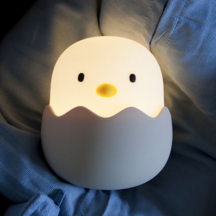 MegaLight - LED RGB Stmievateľná nabíjacia detská dotyková lampa EGGY EGG LED/5V