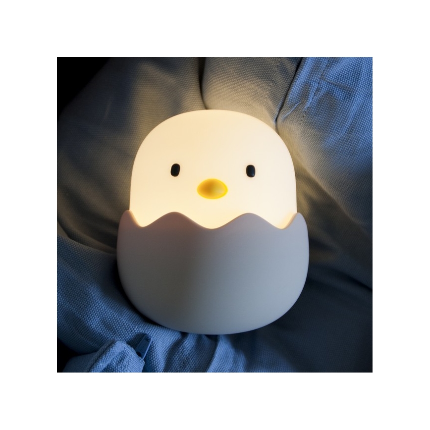 MegaLight - LED RGB Stmievateľná nabíjacia detská dotyková lampa EGGY EGG LED/5V