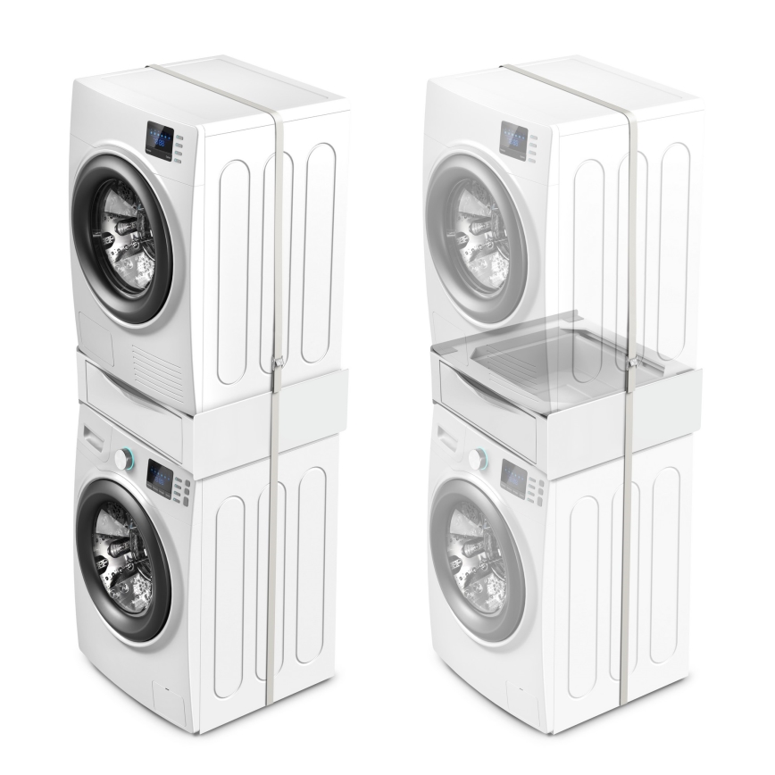 Meliconi 656112 - Medzikus pre práčku a sušičku s vysúvacím úložným priestorom 28 l biela