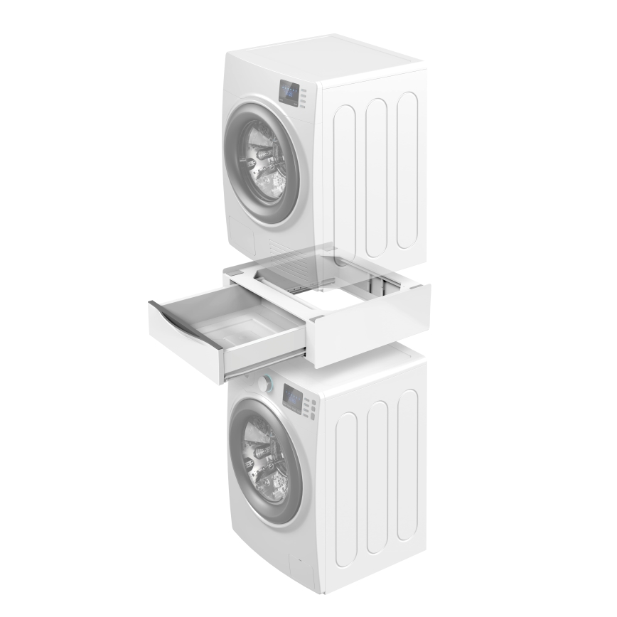 Meliconi 656112 - Medzikus pre práčku a sušičku s vysúvacím úložným priestorom 28 l biela