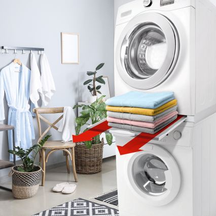 Meliconi 656114 - Stohovací nadstavec pre práčku a sušičku 70 cm biely