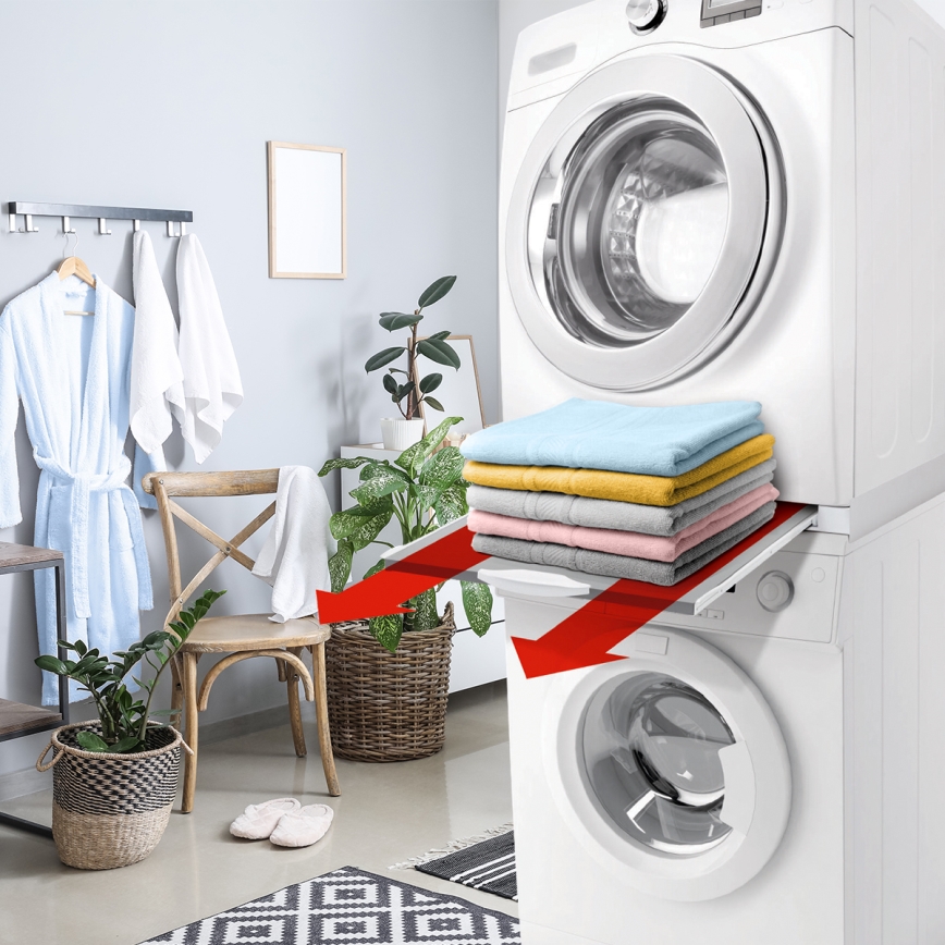 Meliconi 656114 - Stohovací nadstavec pre práčku a sušičku 70 cm biely