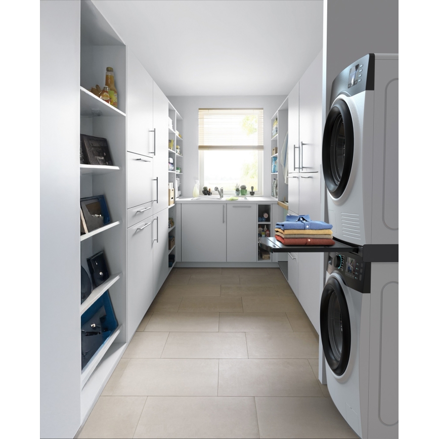 Meliconi 656136 - Medzikus pre práčku a sušičku s vysúvacou zásuvkou 60 cm, čierny