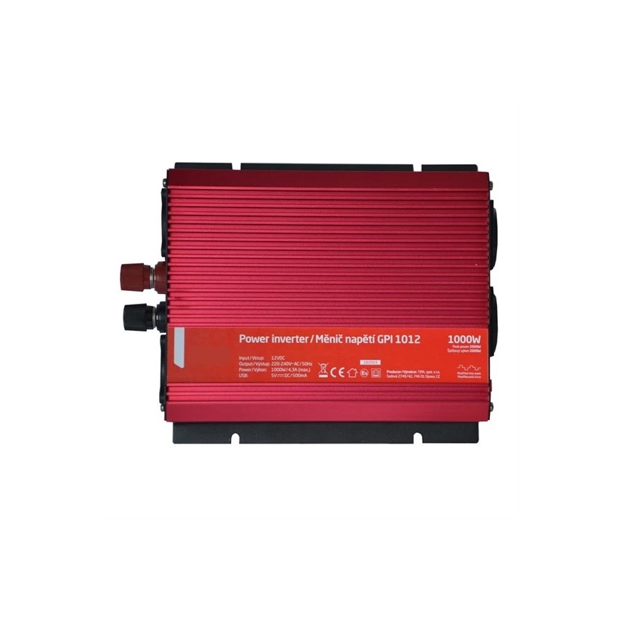 Menič napätia 1000W/12/230V + USB