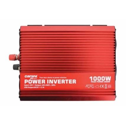 Menič napätia CARSPA 1000W/24/230V + USB