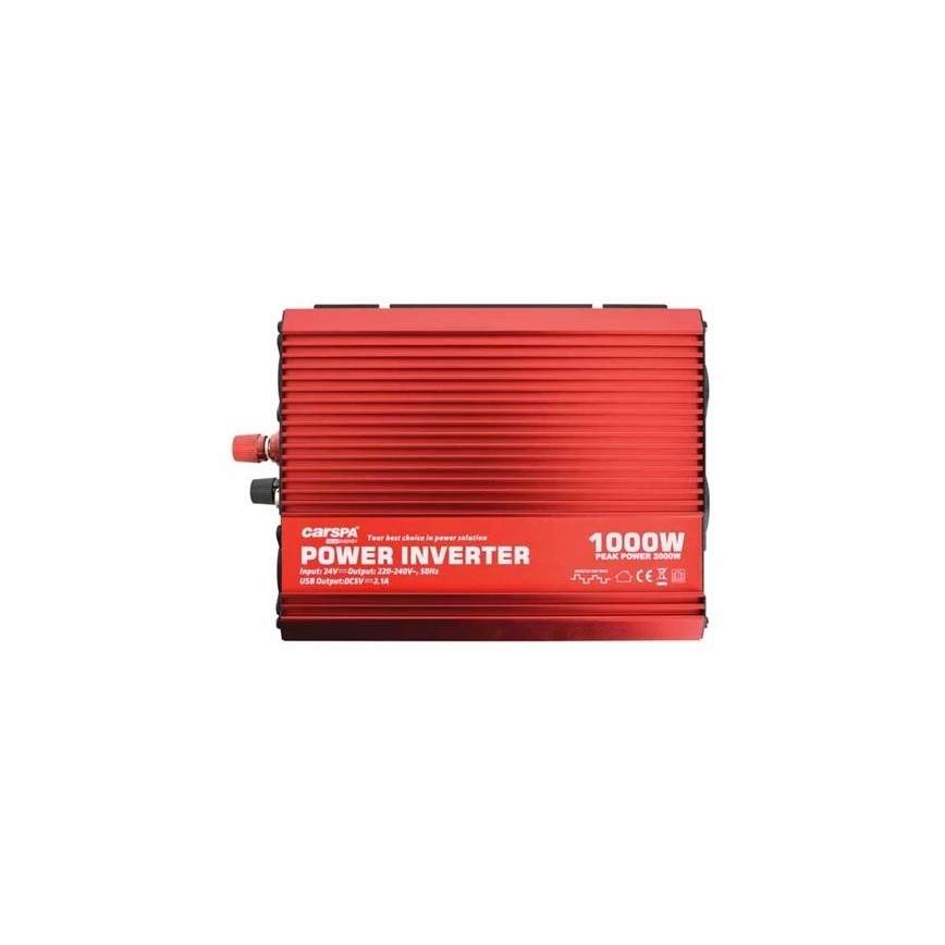 Menič napätia CARSPA 1000W/24/230V + USB