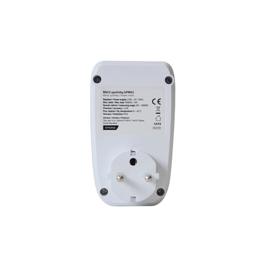 Merač spotreby elektrickej energie 3680W/230V