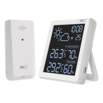 Meteostanica 5 V, 2×AAA + 2×AAA, čierna