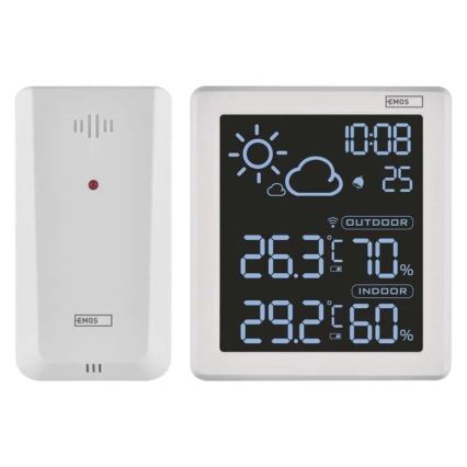 Meteostanica 5V 2xAAA + 2xAAA biela