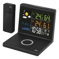Meteostanica s bezdrôtovým nabíjaním 5V 2xAA + 2xAAA čierna