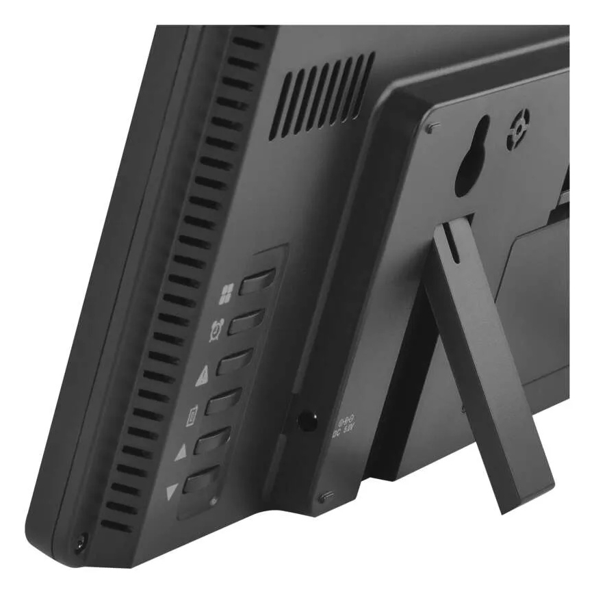 Meteostanica s farebným LCD displejom a budíkom 5V 3xAAA + 2xAA čierna