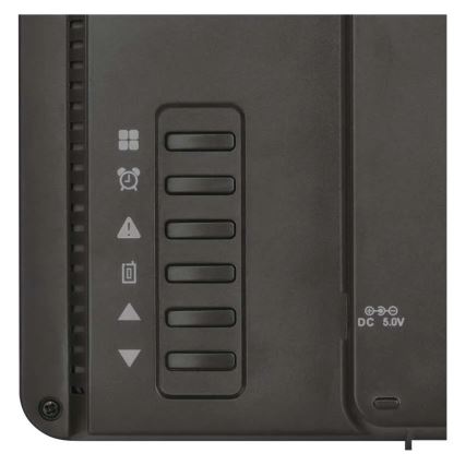 Meteostanica s farebným LCD displejom a budíkom 5V 3xAAA + 2xAA čierna