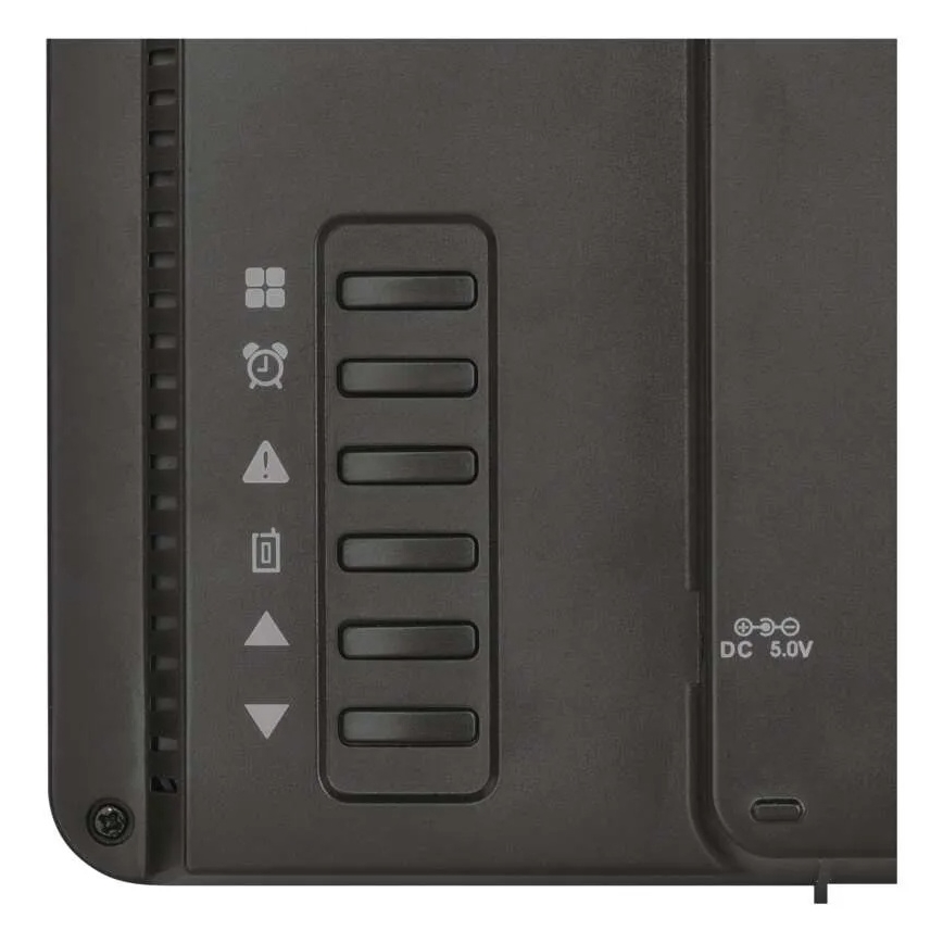 Meteostanica s farebným LCD displejom a budíkom 5V 3xAAA + 2xAA čierna