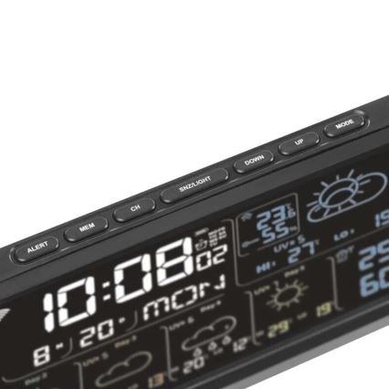 Meteostanica s LCD displejom GoSmart 230V/3xAAA + 2×AAA Wi-Fi Tuya čierna