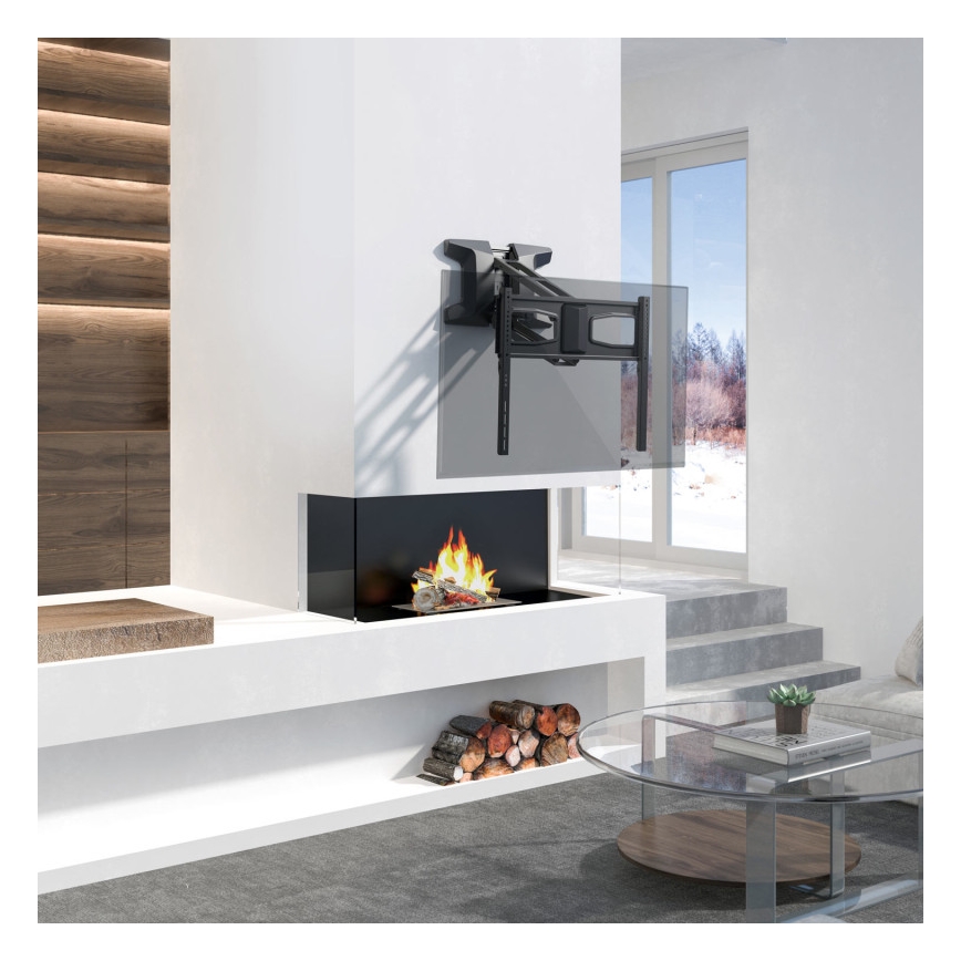 MK FLORIA MKF-21DM647 - Nástenný držiak na TV s kĺbom 70 čierny + diaľkové ovládanie