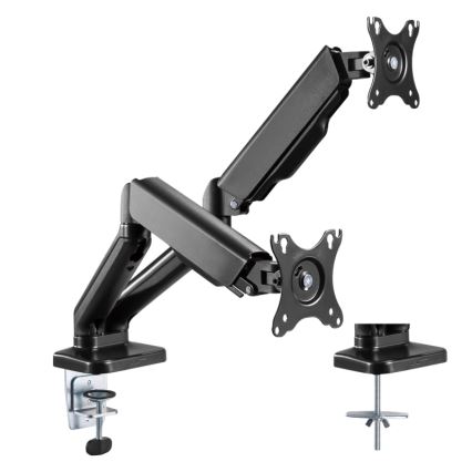 MK FLORIA MKF-21DP113S2 - Nastaviteľný držiak pre dva 32 monitory, čierny
