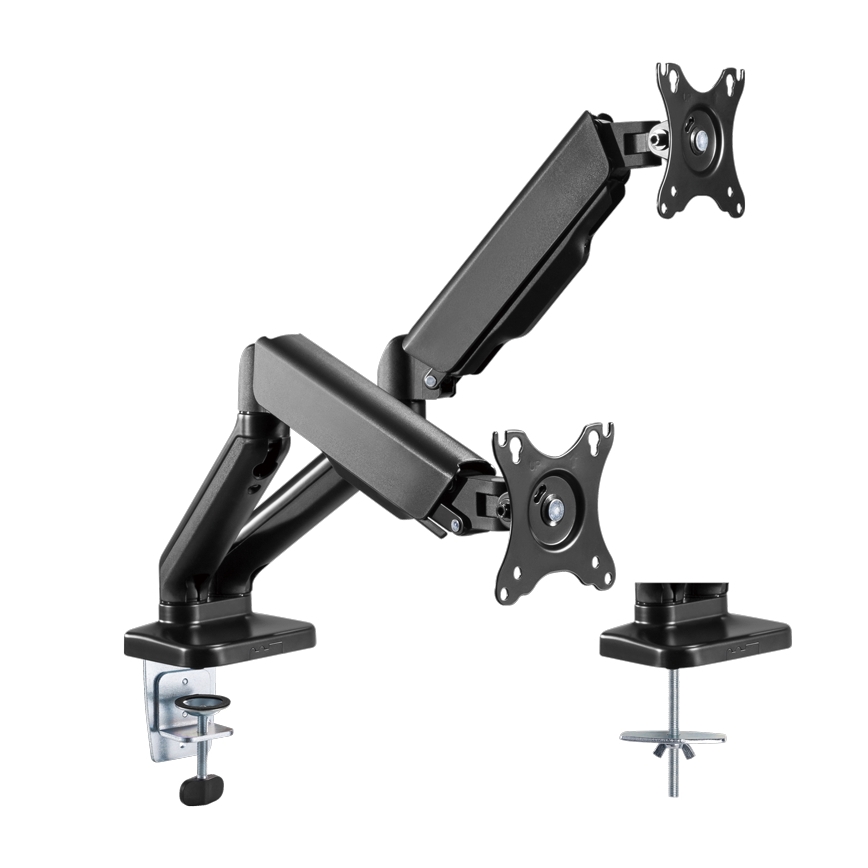 MK FLORIA MKF-21DP113S2 - Nastaviteľný držiak pre dva 32 monitory, čierny