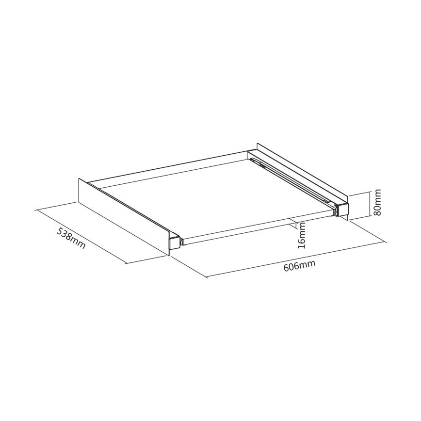 MK FLORIA MKF-23MZ601 - Medzikus pre práčku a sušičku s výsuvom 60 cm biela
