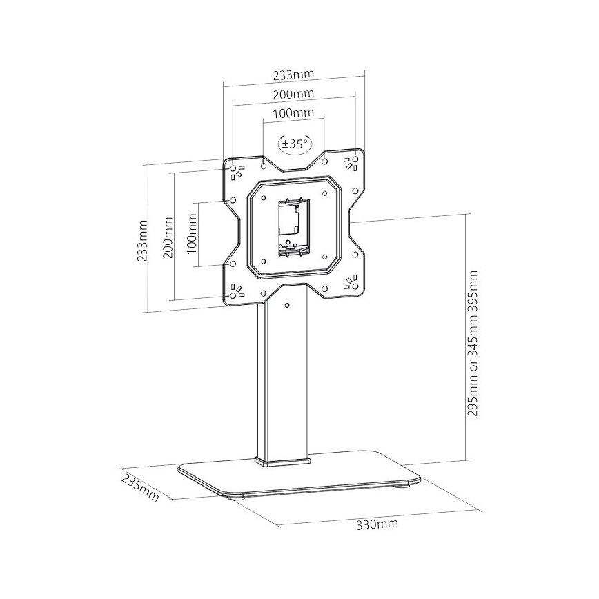 MK FLORIA Superior SUPSTV019 - Stojací držiak na TV 23-43 čierny