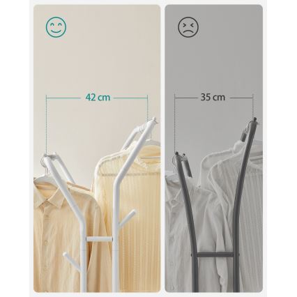 Mobilný stojanový vešiak LINEA biely