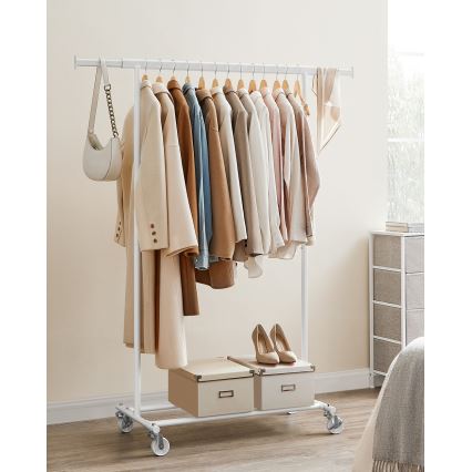 Mobilný stojanový vešiak LINEA biely