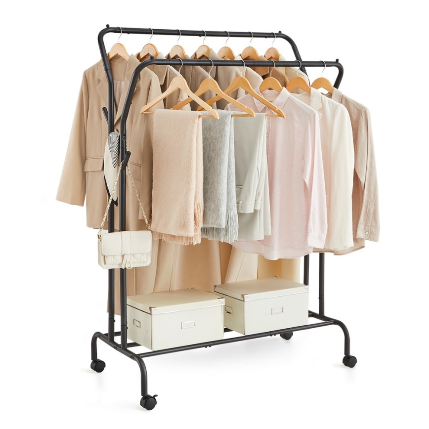 Mobilný stojanový vešiak LINEA čierny