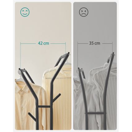 Mobilný stojanový vešiak LINEA čierny