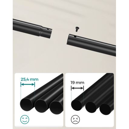 Mobilný stojanový vešiak LINEA čierny