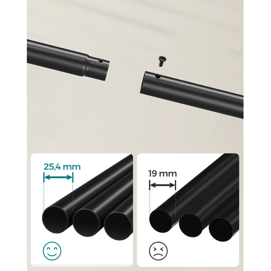 Mobilný stojanový vešiak LINEA čierny