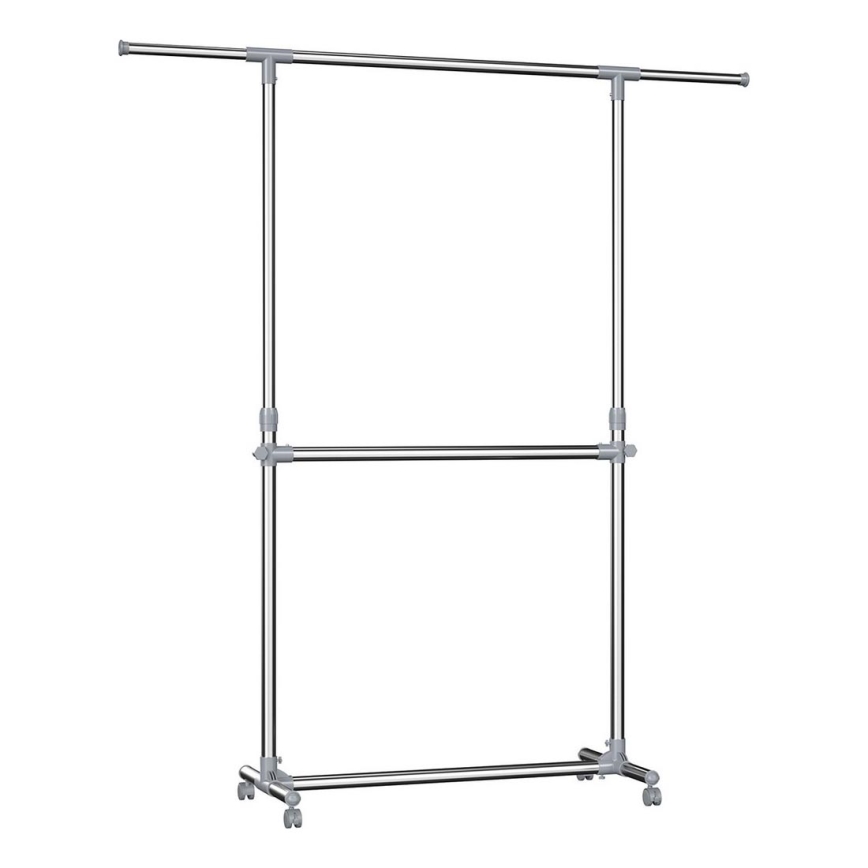 Mobilný stojanový vešiak LINEA strieborný