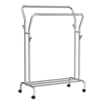Mobilný stojanový vešiak LINEA strieborný
