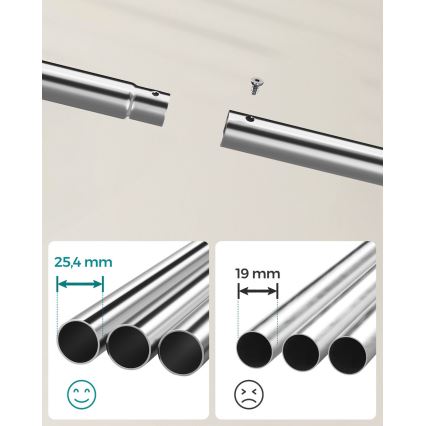 Mobilný stojanový vešiak LINEA strieborný