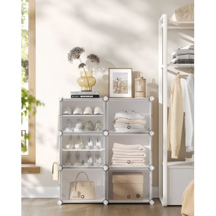 Modulárny regál s priehradkami BOXIFY biela