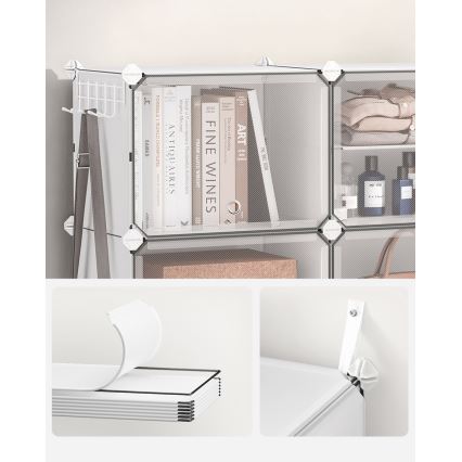 Modulárny regál s priehradkami BOXIFY biela